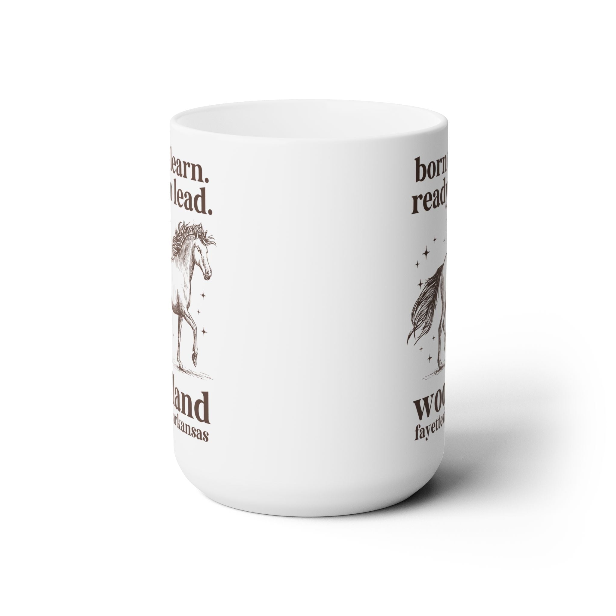 Woodland Junior High School 15 Oz Coffee Mug: Born to Learn. Ready to Lead. - Opal and June