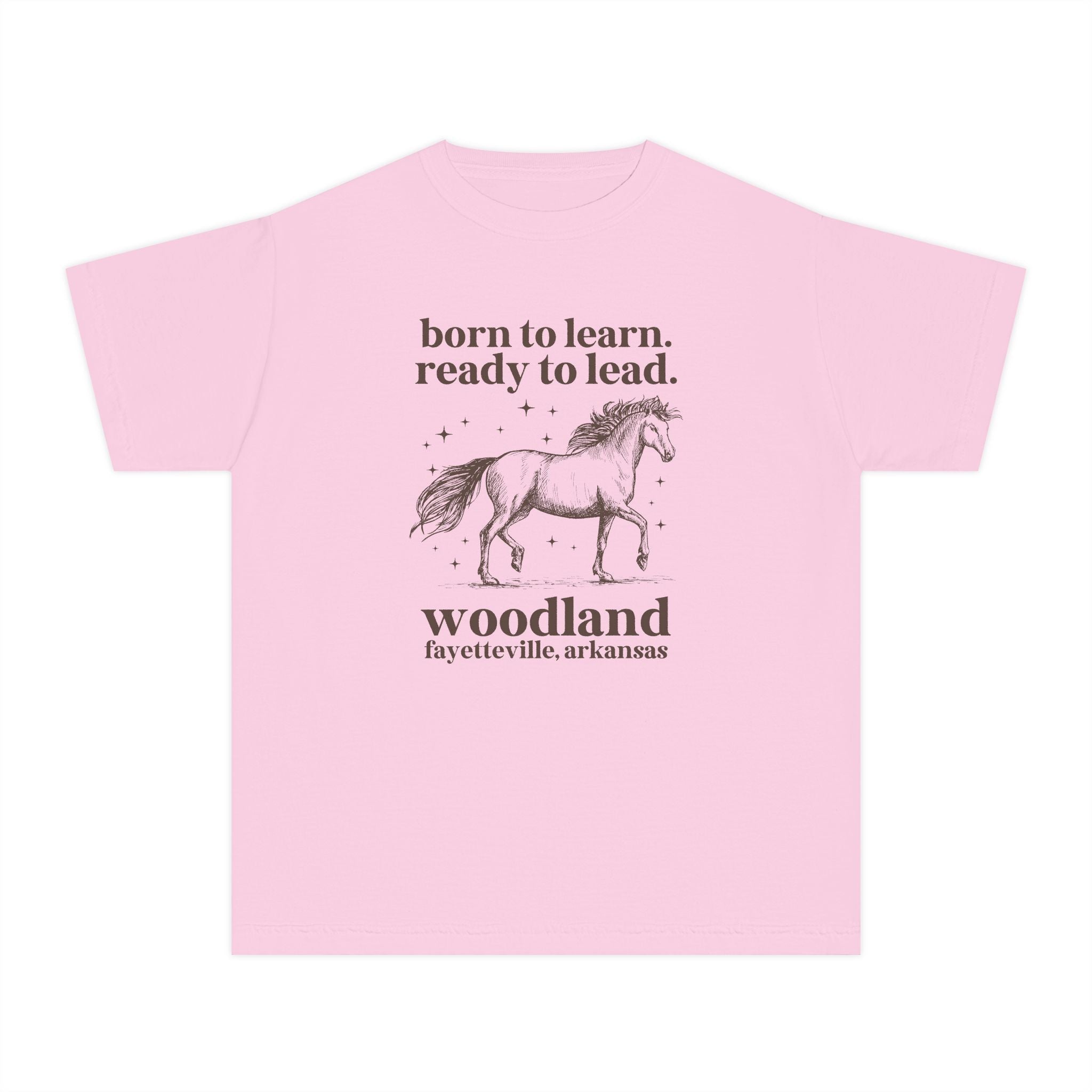 Woodland Junior High School Kids Tee Shirt: Born to Learn. Ready to Lead. - Opal and June
