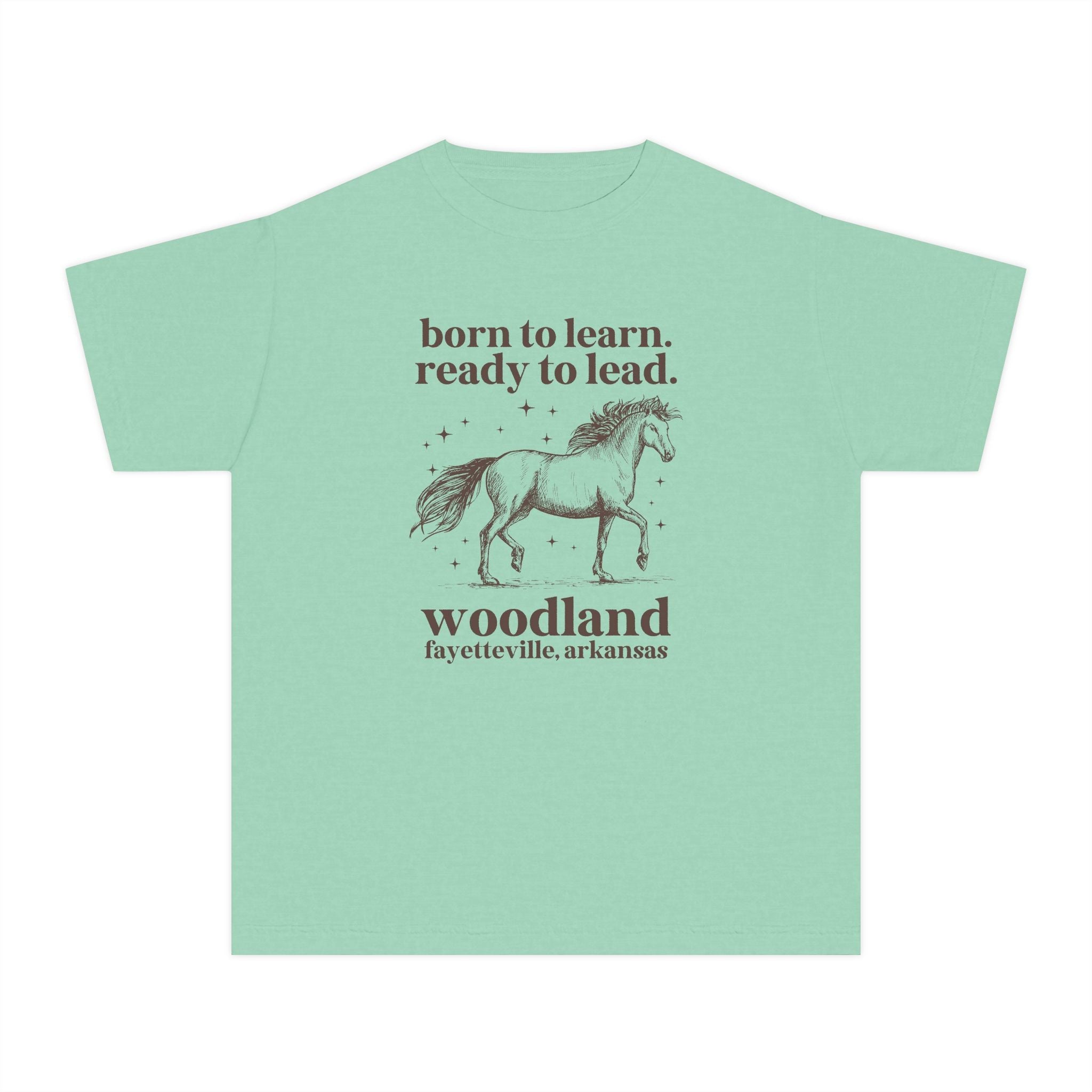 Woodland Junior High School Kids Tee Shirt: Born to Learn. Ready to Lead. - Opal and June