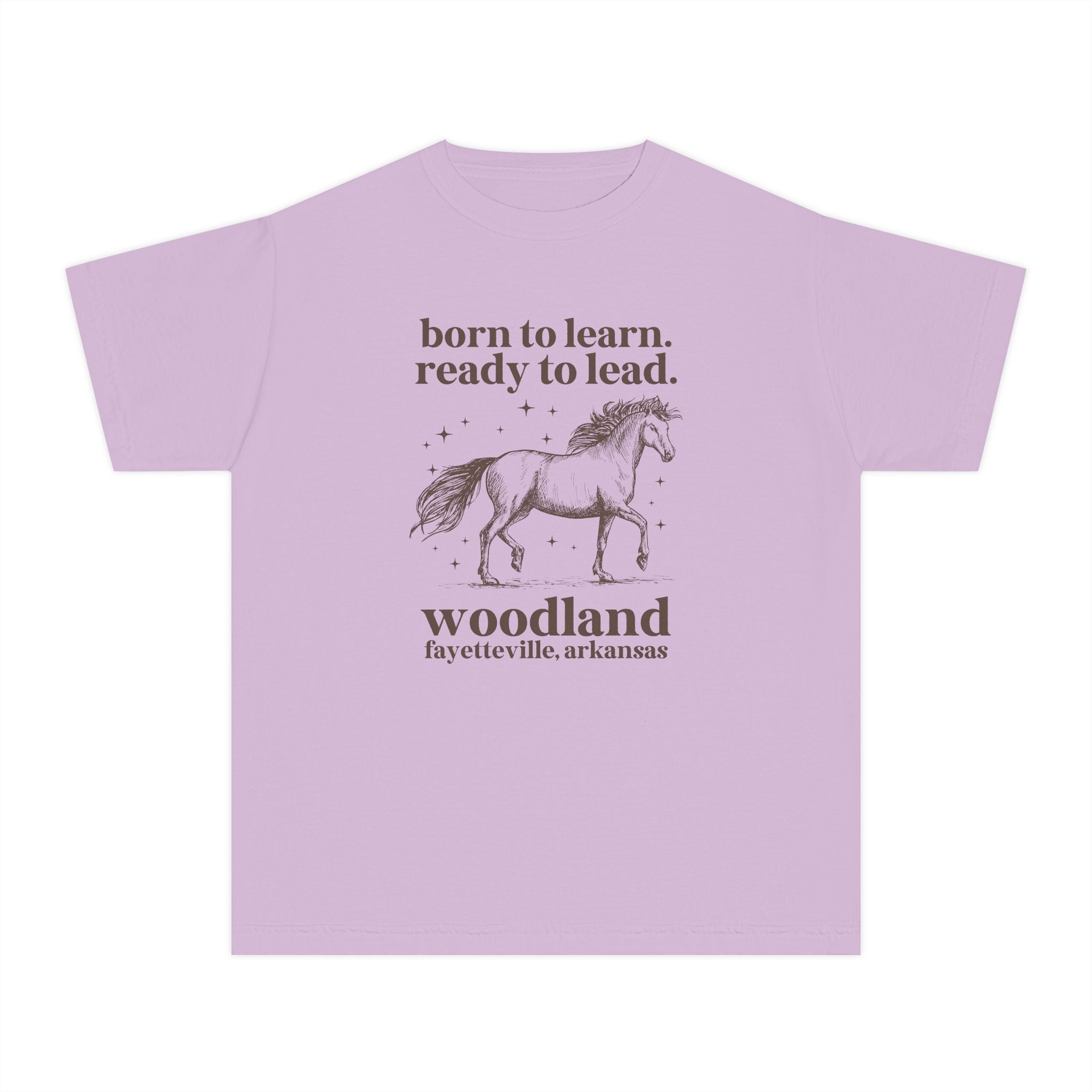 Woodland Junior High School Kids Tee Shirt: Born to Learn. Ready to Lead. - Opal and June