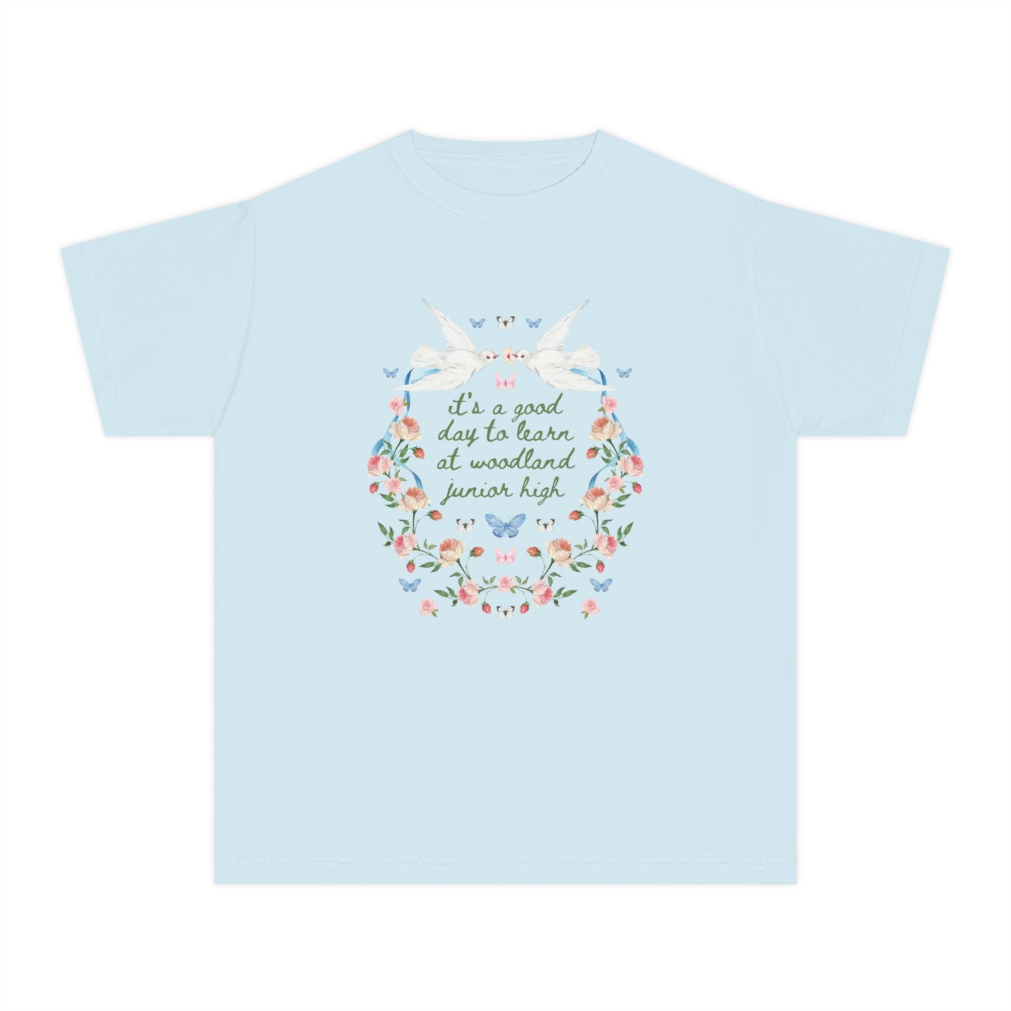 Woodland Junior High School Kids Tee Shirt: It's a Good Day to Learn - Opal and June