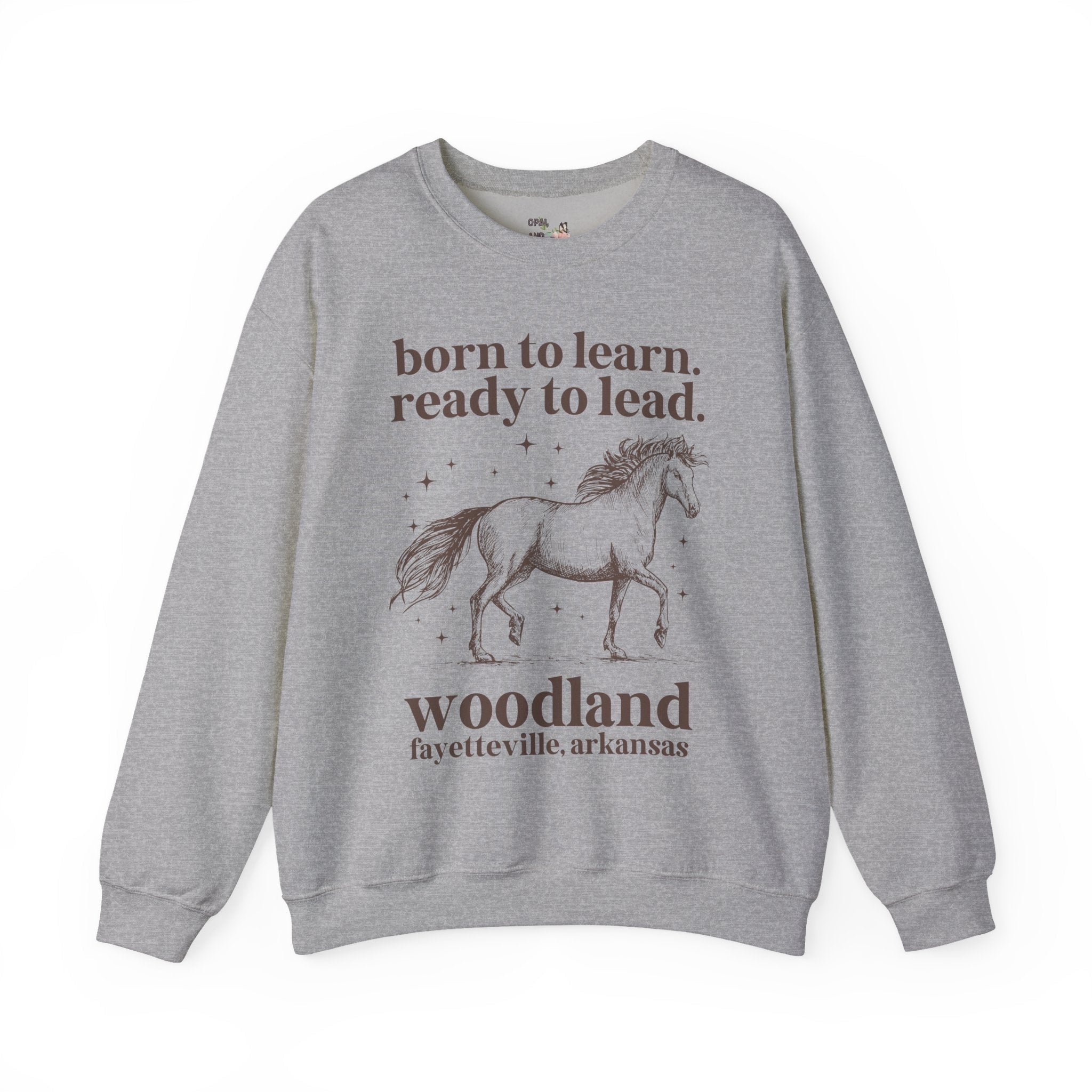 Woodland Junior High School Sweatshirt: Born to Learn. Ready to Lead. - Opal and June