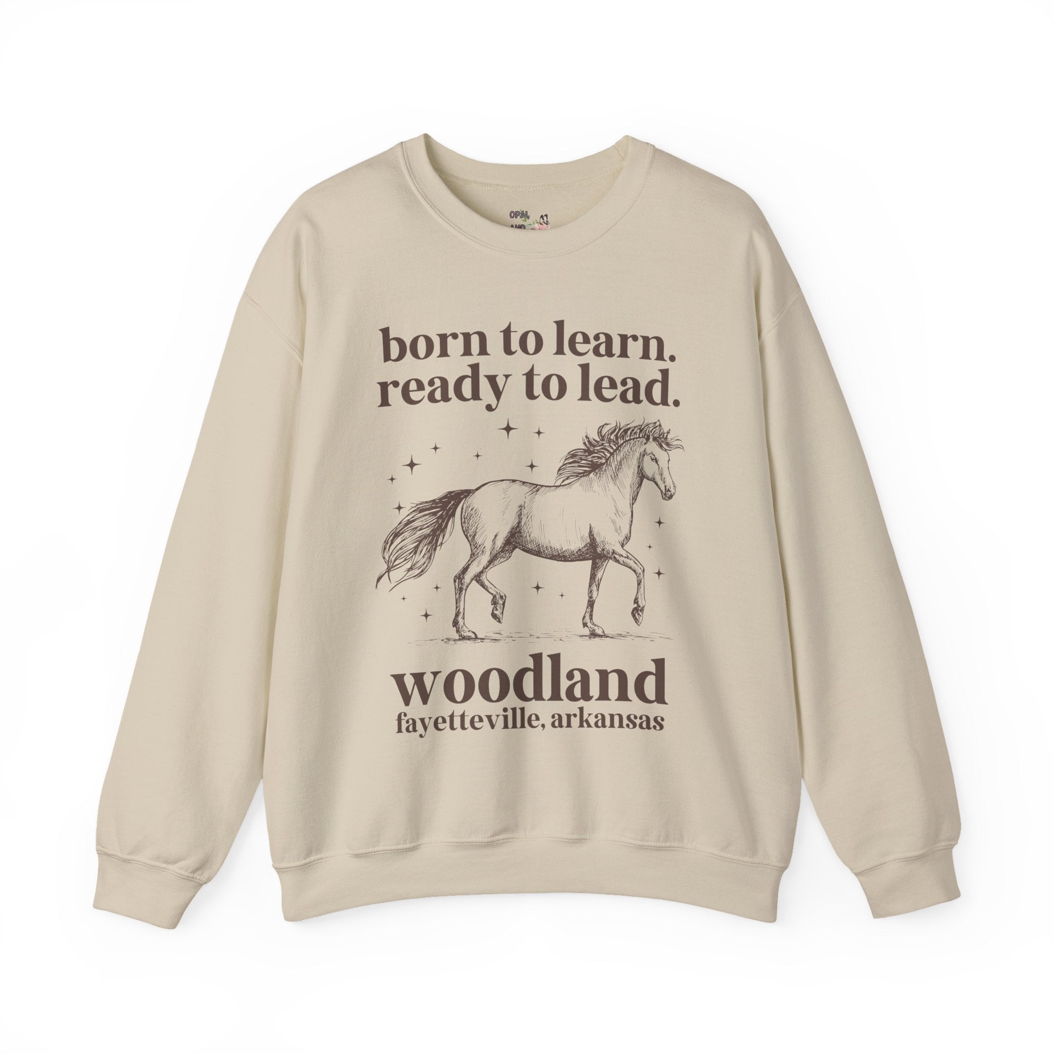 Woodland Junior High School Sweatshirt: Born to Learn. Ready to Lead. - Opal and June