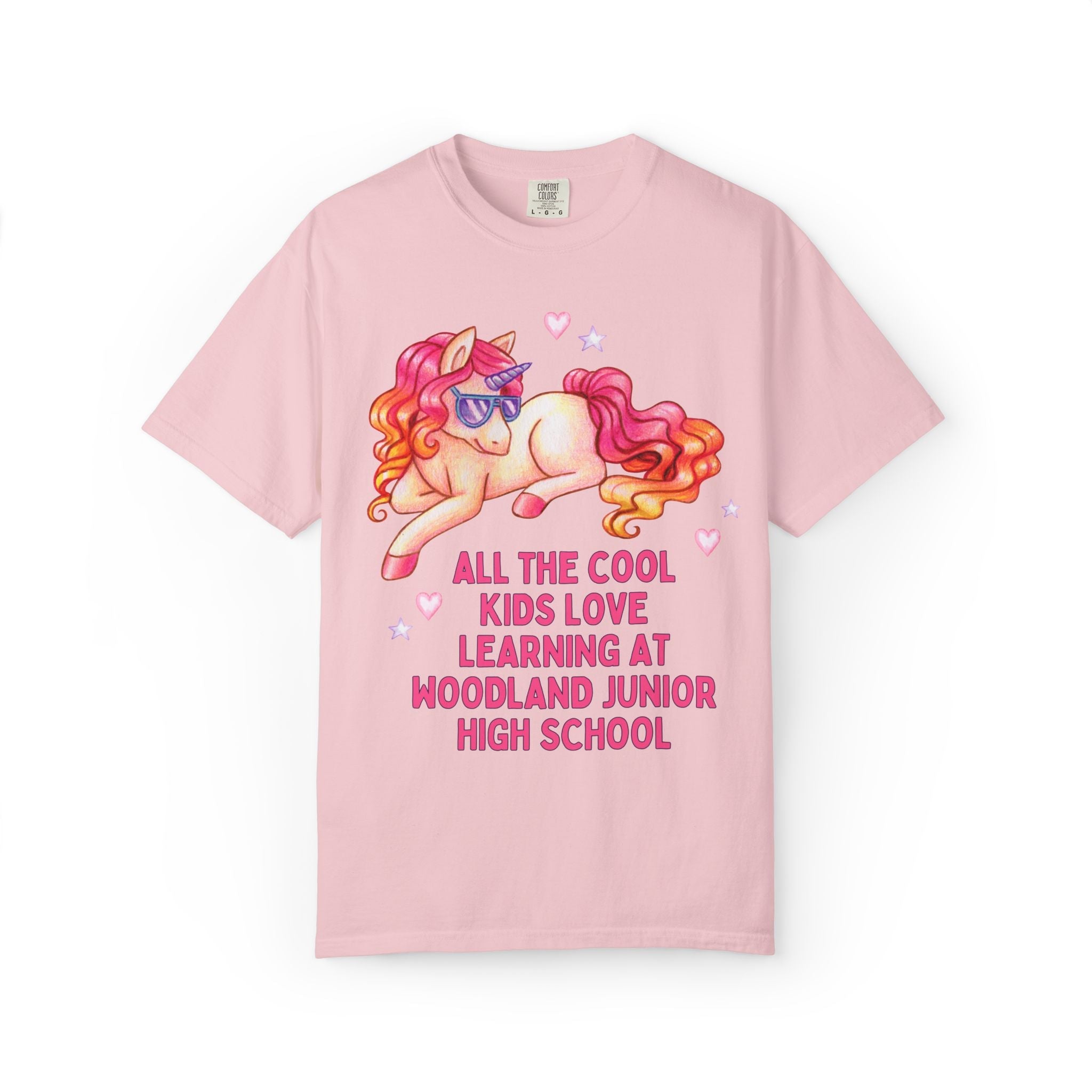 Woodland Junior High School Tee Shirt: All the Cool Kids Love Learning at Woodland Junior High | FPS + Opal and June Tee Shirt, Fayetteville Public Schools - Opal and June