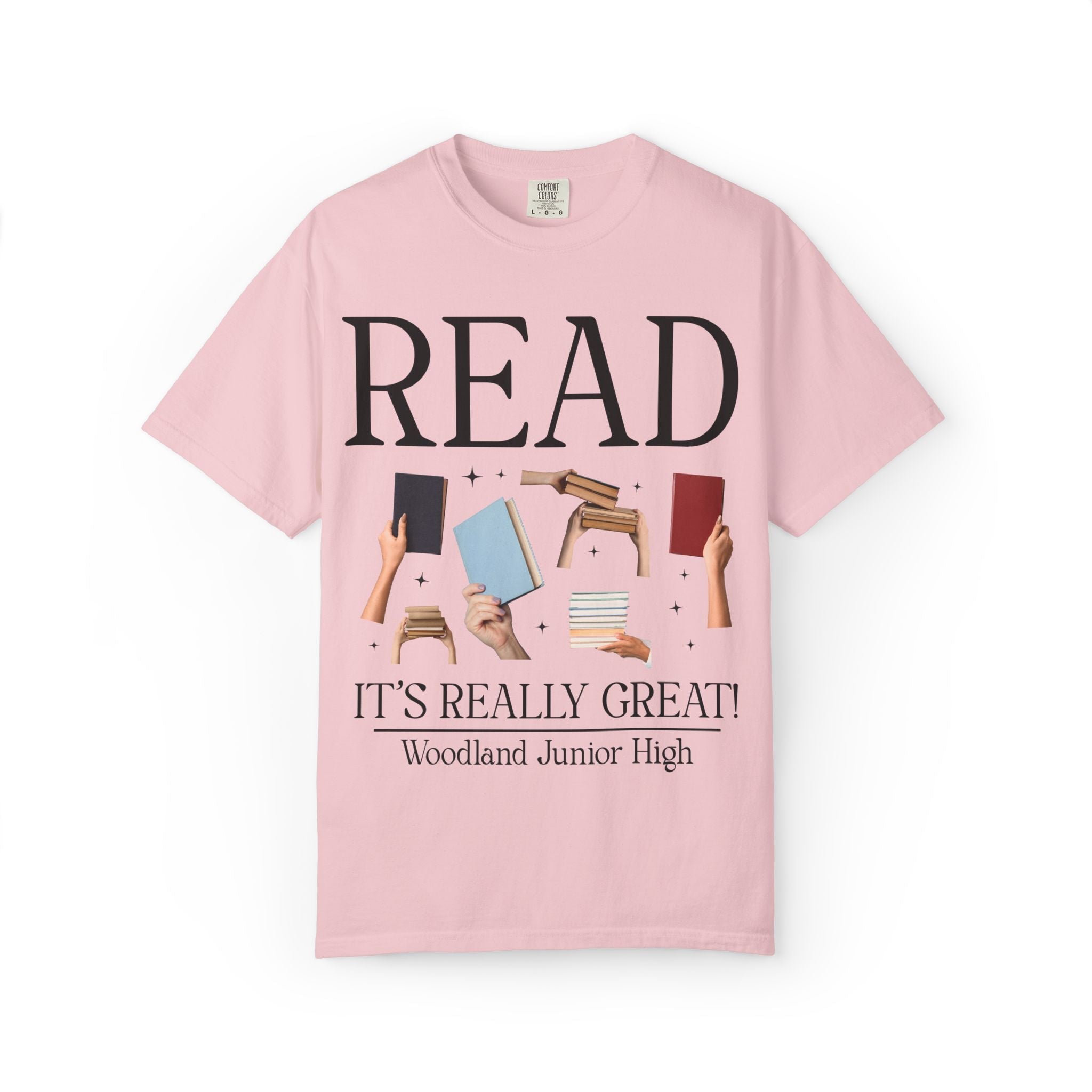 Woodland Junior High School Tee Shirt: Read! It's Really Great! | FPS + Opal and June Tee Shirt, Fayetteville Public Schools - Opal and June
