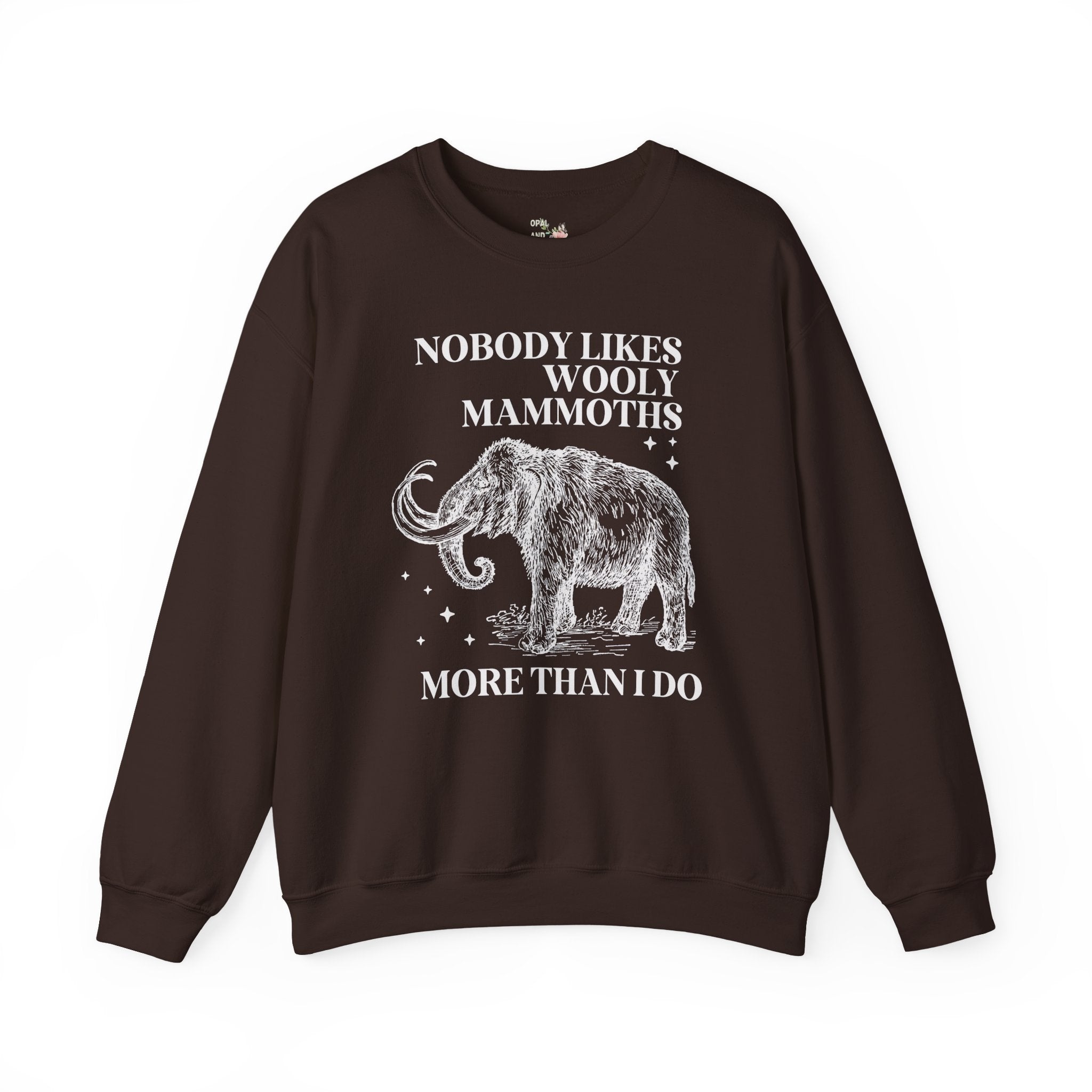 Wooly Mammoth Animal Lover Sweatshirt for Paleontologist or Geneticist, Funny Saying Science Teacher Shirt, Historical Extinct Animal Gift - Opal and June