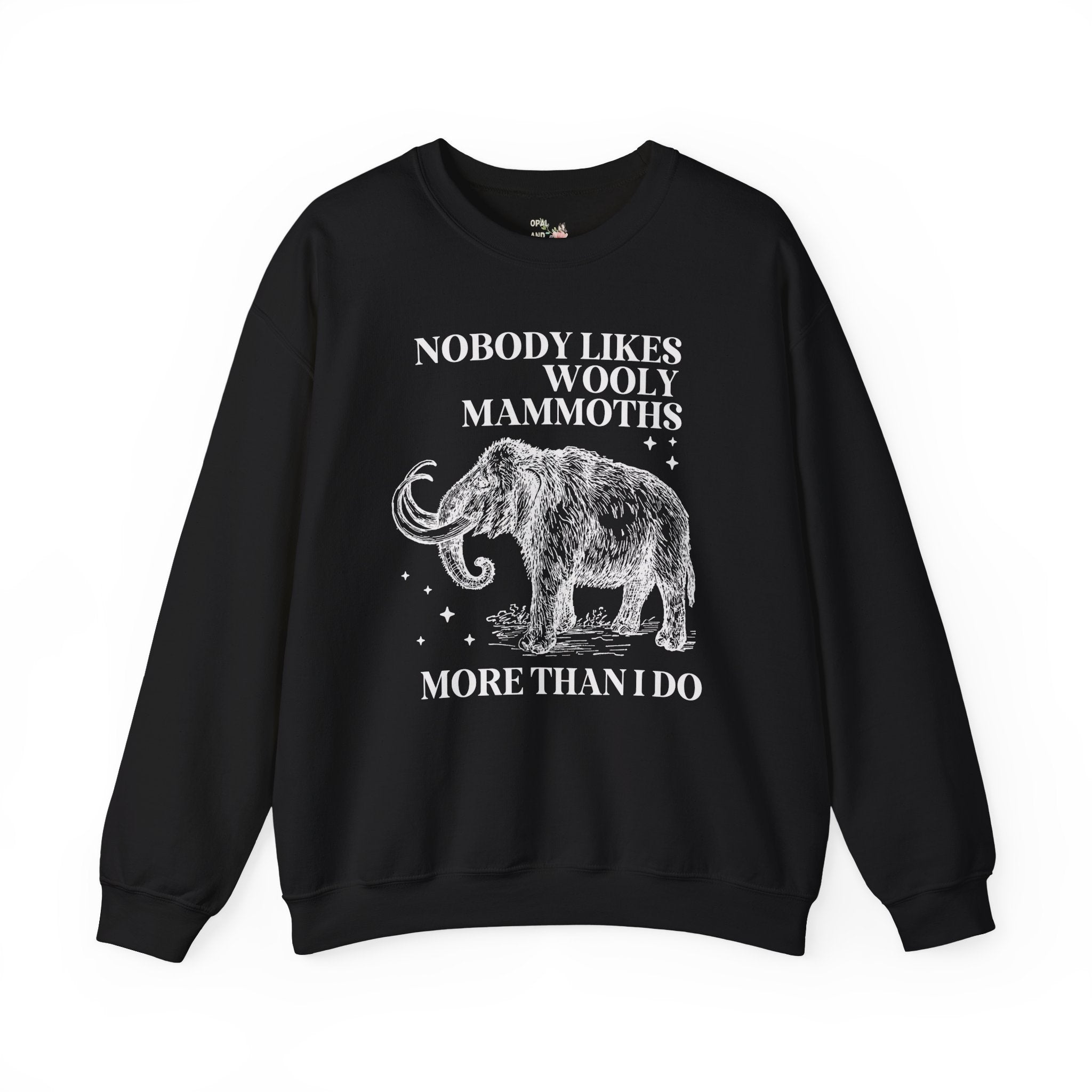Wooly Mammoth Animal Lover Sweatshirt for Paleontologist or Geneticist, Funny Saying Science Teacher Shirt, Historical Extinct Animal Gift - Opal and June