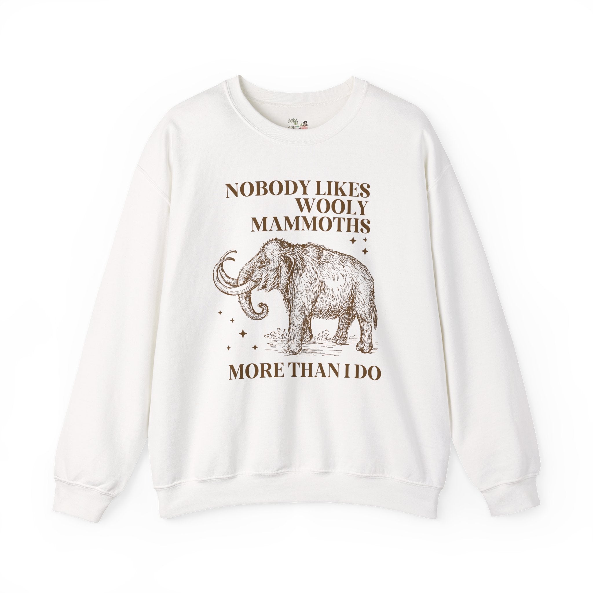 Wooly Mammoth Animal Lover Sweatshirt for Paleontologist or Geneticist, Funny Saying Science Teacher Shirt, Historical Extinct Animal Gift - Opal and June
