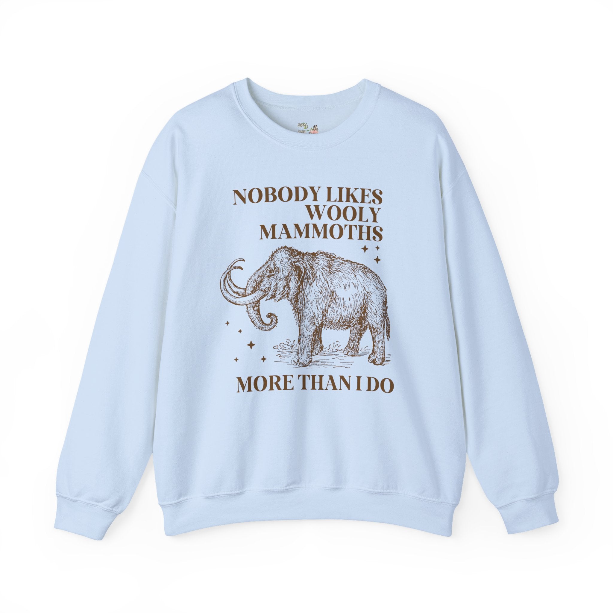 Wooly Mammoth Animal Lover Sweatshirt for Paleontologist or Geneticist, Funny Saying Science Teacher Shirt, Historical Extinct Animal Gift - Opal and June