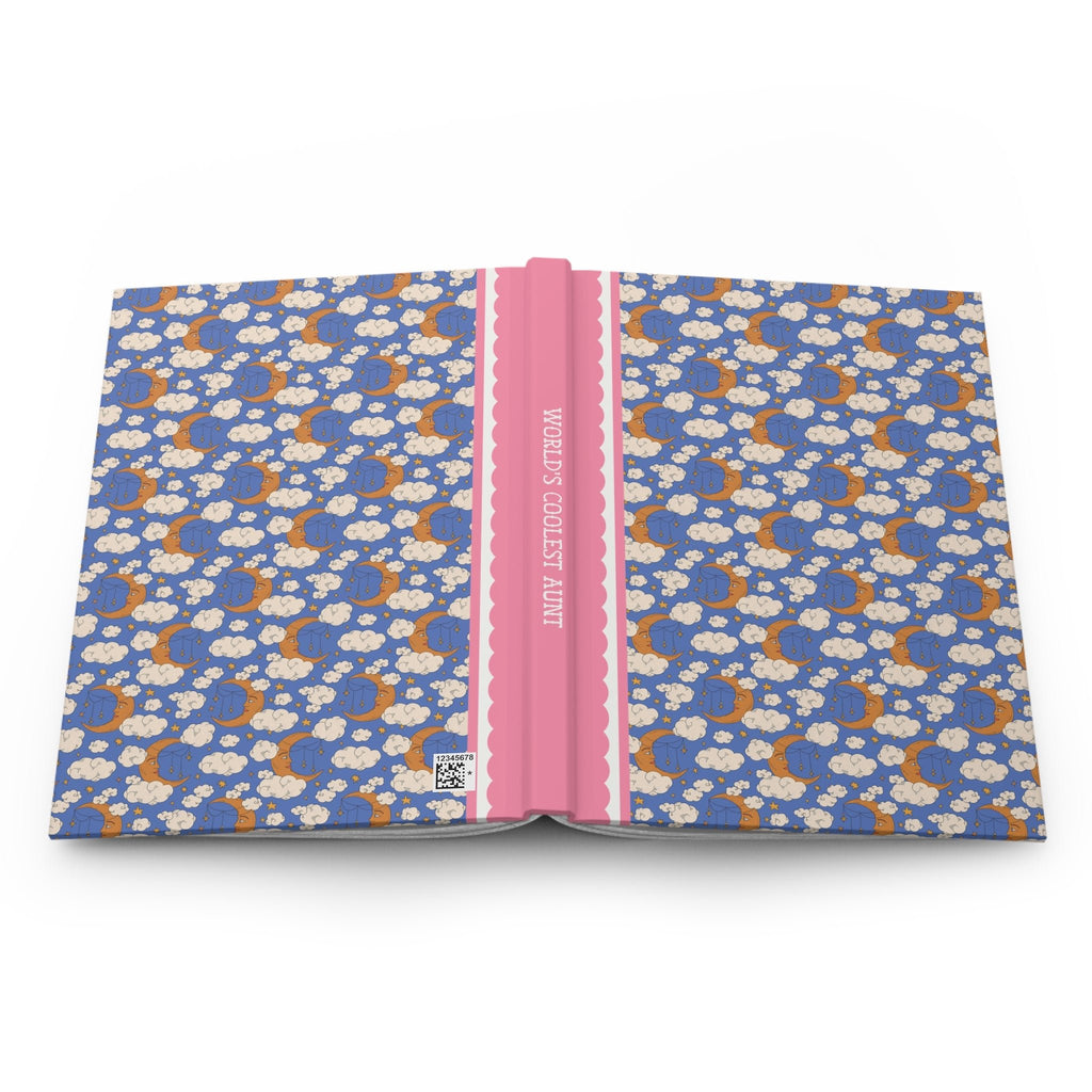 World's Coolest Aunt: Colorful 90s Aesthetic Hardcover Notebook for Sister, Present from Nephew or Niece, Gift for Aunt Who Loves to Write - Opal and June