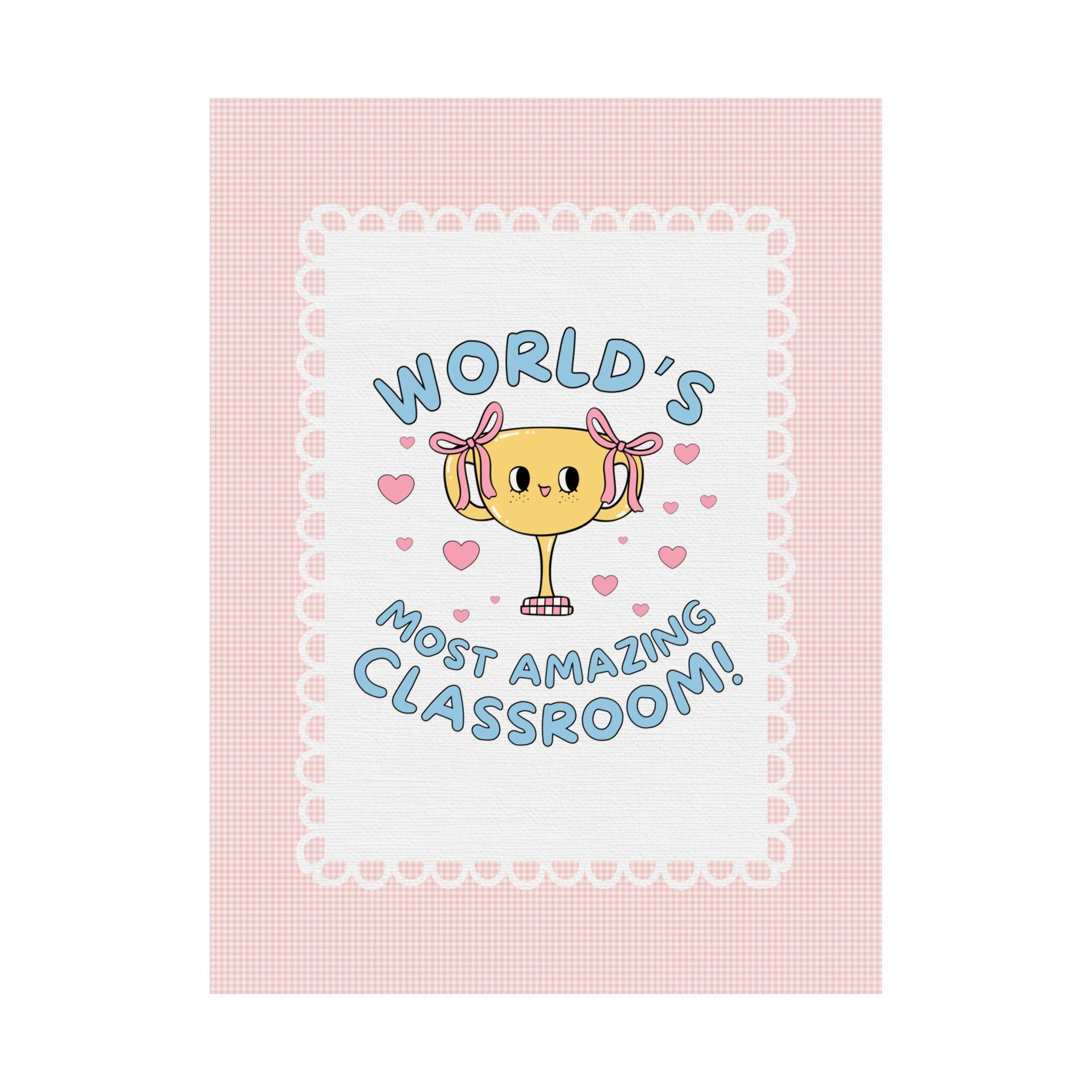 World's Most Amazing Classroom Poster Print for Elementary School Classroom or Fifth Grade Teacher Appreciation Gift, Decor for Teacher - Opal and June