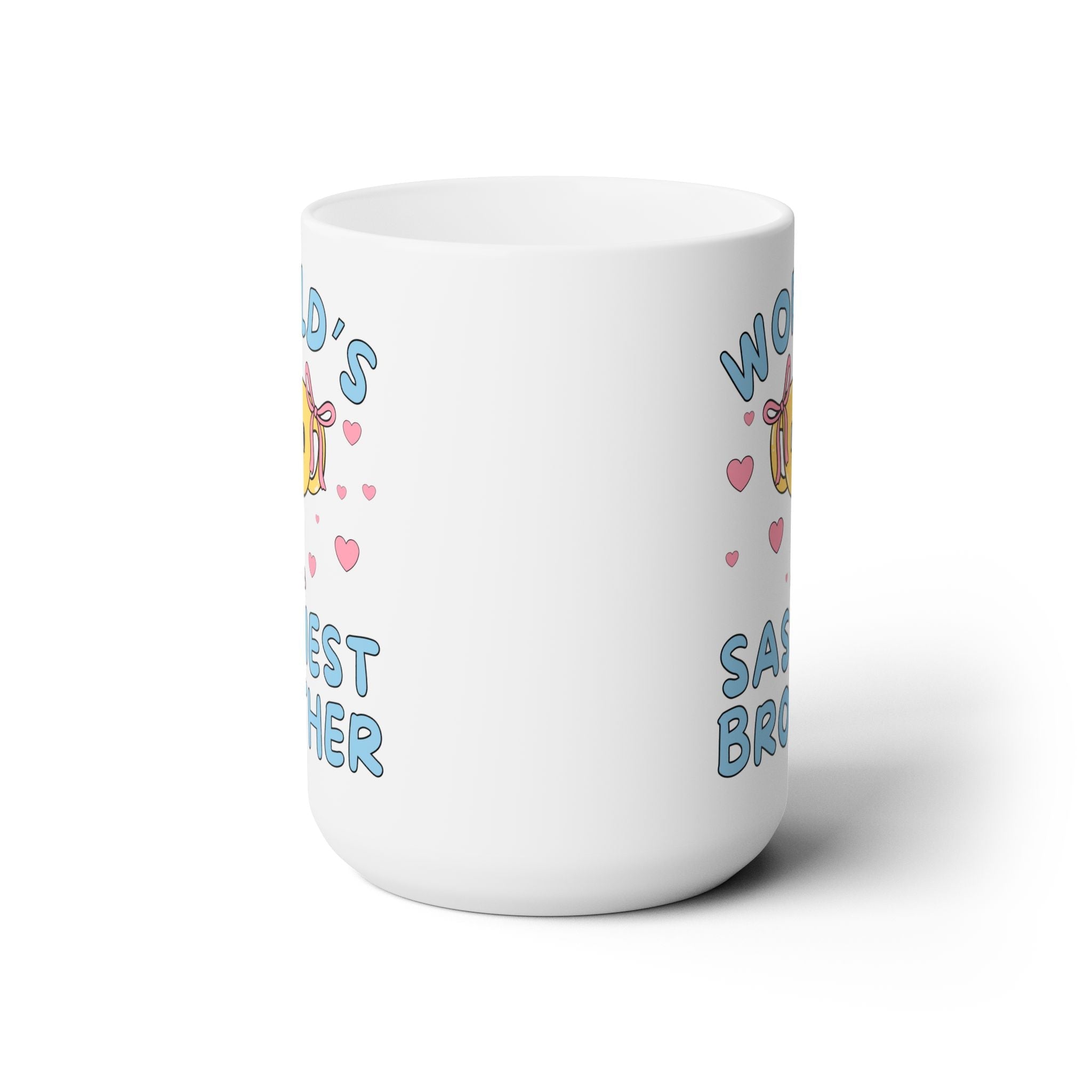 World's Sassiest Brother Coffee Mug for Birthday or Christmas, Funny Saying 15 Oz Coffee Mug Gift from Sister or Brother, Cute Teen Brother Gift - Opal and June