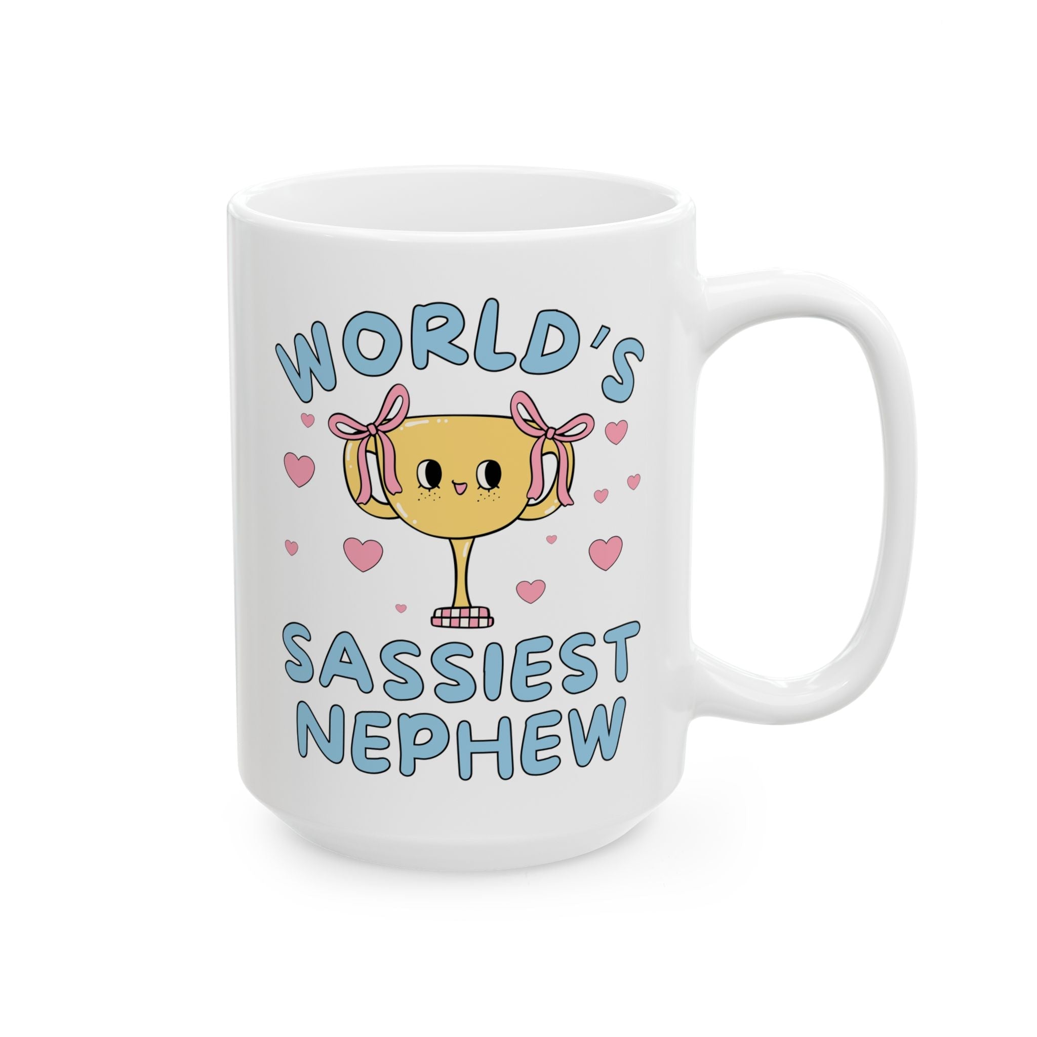 World's Sassiest Nephew Coffee Mug: Funny Saying Birthday Gift for Nephew, Present from Aunt or Uncle - Opal and June