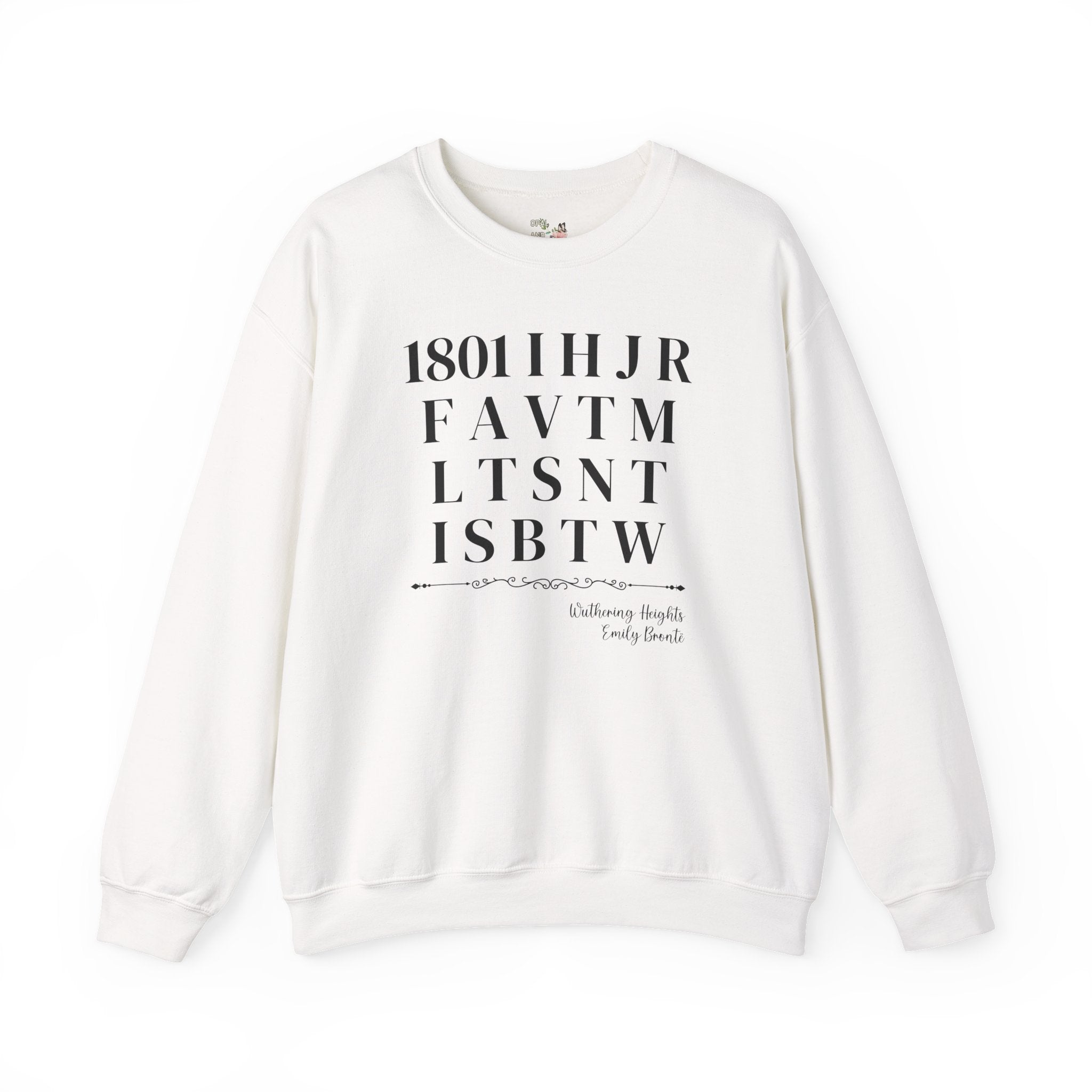 Wuthering Heights, Emily Bronte Sweatshirt: Classic Literature Bookworm Present, Gothic English Literature Teacher, Heathcliff and Catherine - Opal and June