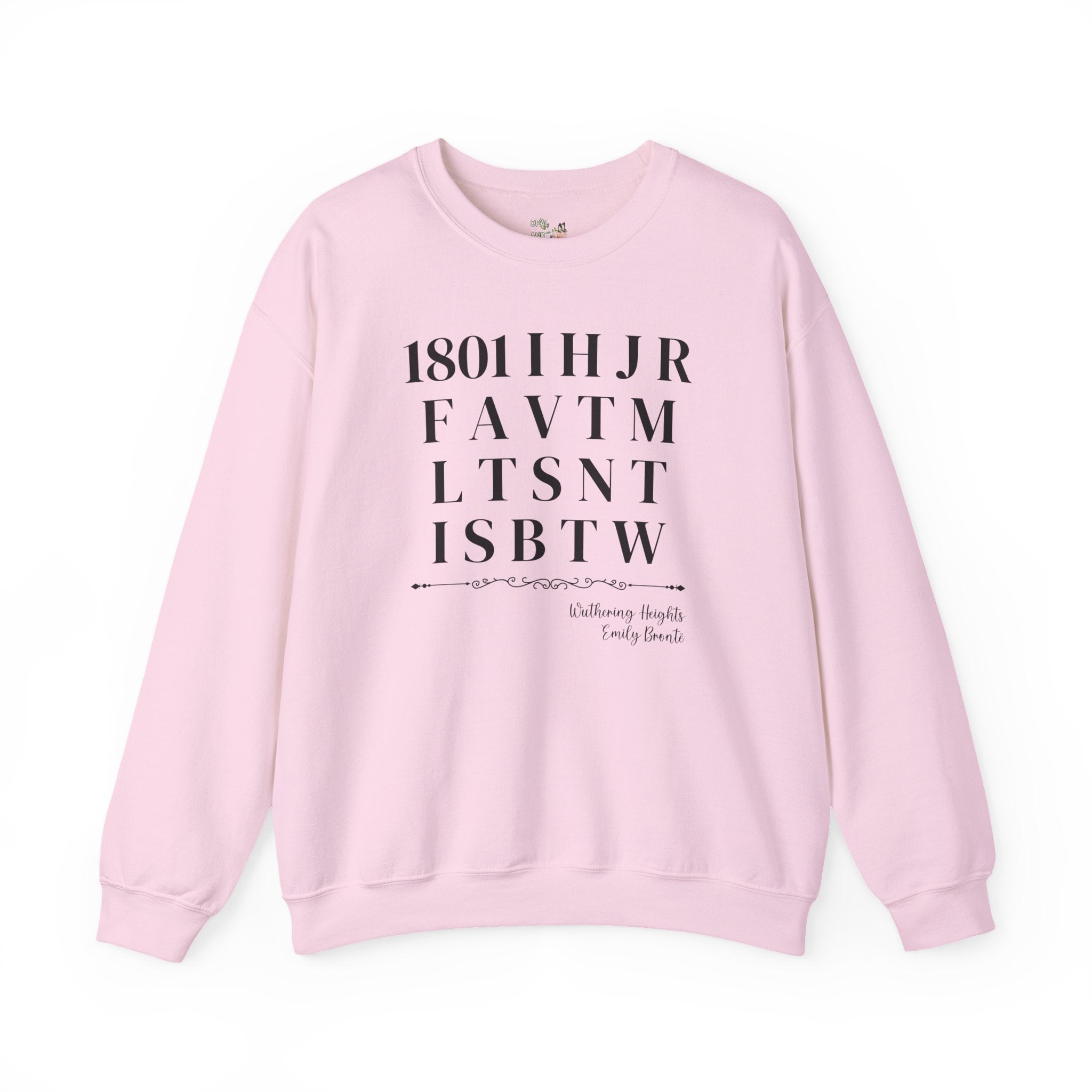 Wuthering Heights, Emily Bronte Sweatshirt: Classic Literature Bookworm Present, Gothic English Literature Teacher, Heathcliff and Catherine - Opal and June