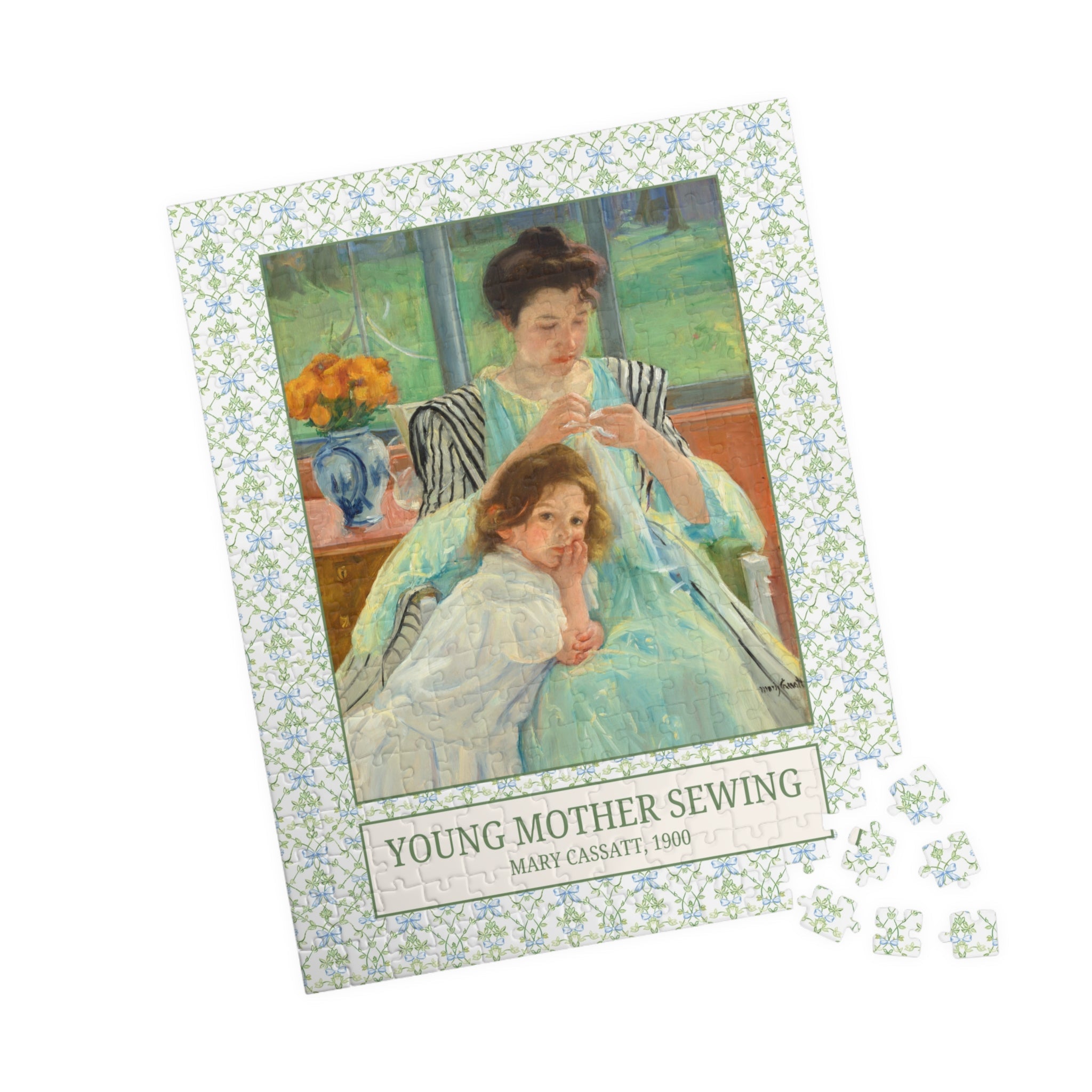 Young Mother Sewing by Mary Cassatt - Opal and June