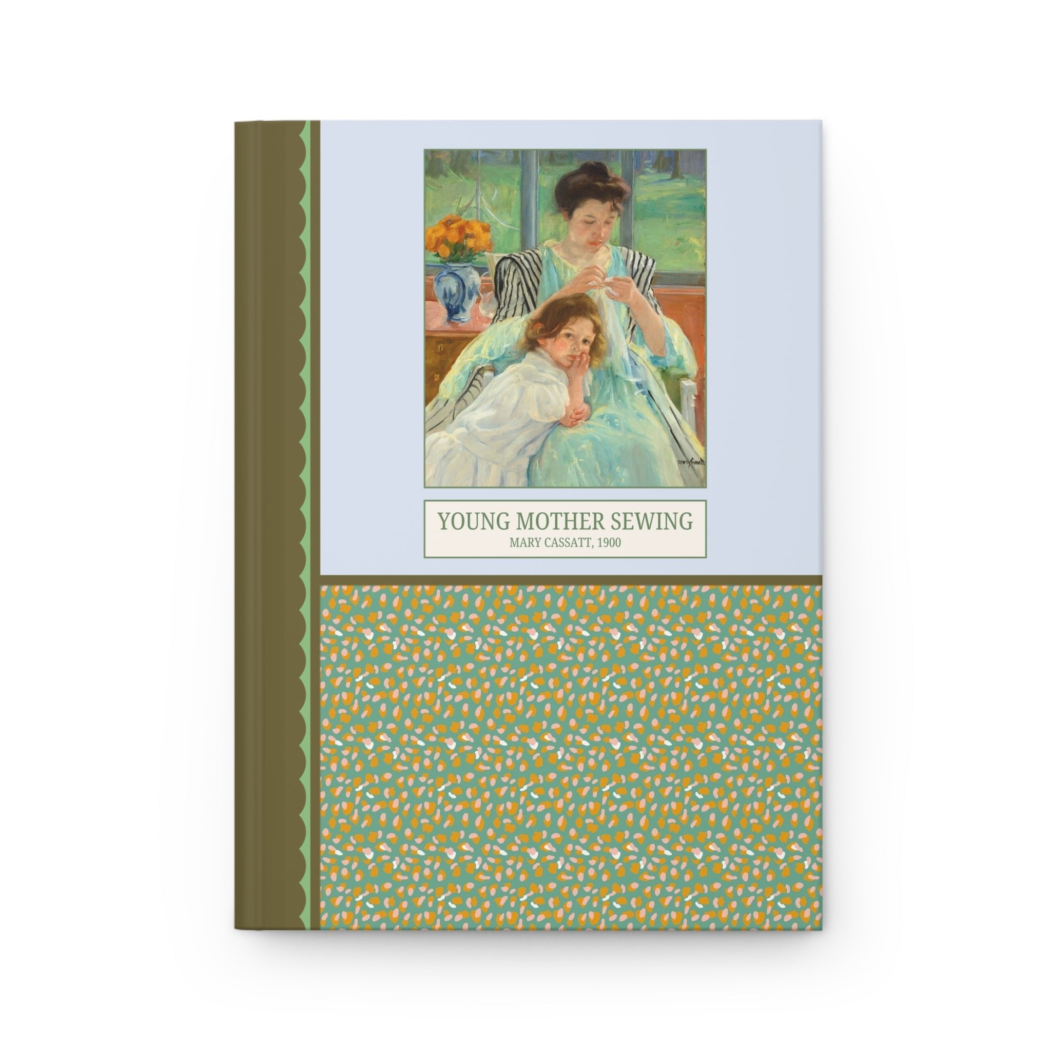 Young Mother Sewing by Mary Cassatt, Art History Notebook for Mom, Gift from Grandma to New Mama Who Sews, Cute Sewing Lover Gift for Mom - Opal and June
