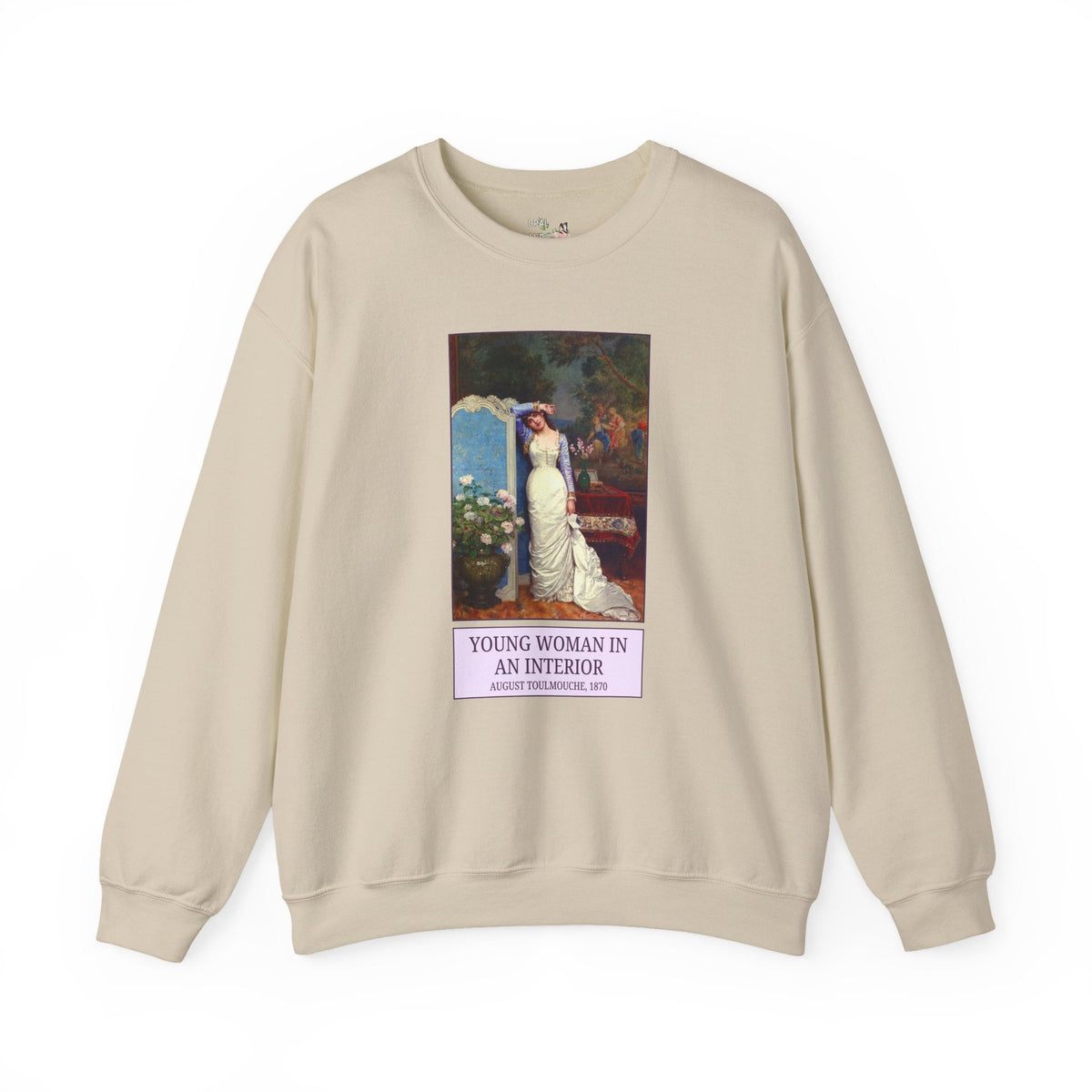 Young Woman in an Interior by Auguste Toulmouche Art History Buff Sweatshirt: 19th Century Art History Museum Lover Gift, Victorian Era - Opal and June