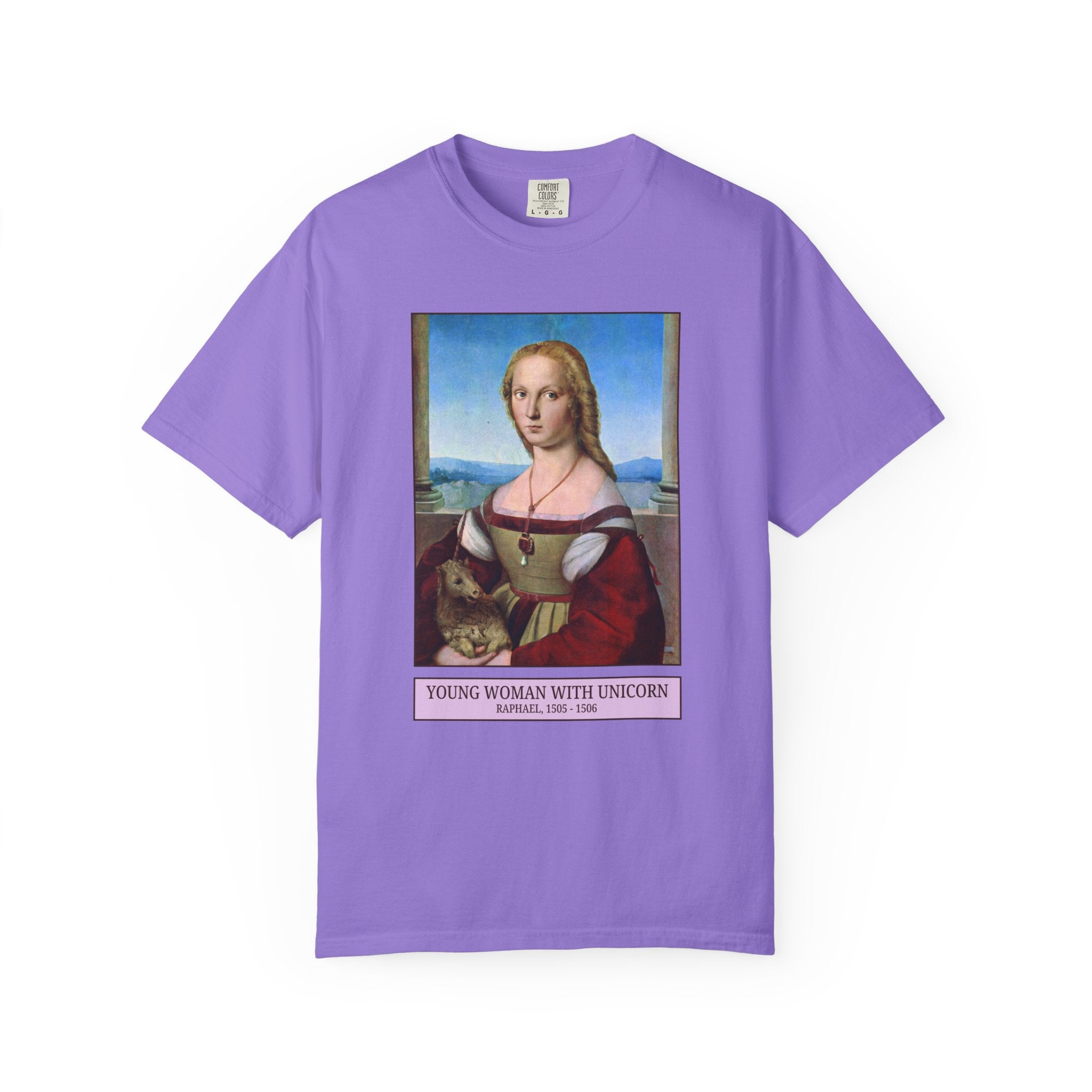 Young Woman with A Unicorn Art History Tee, Famous 16th Century Painting Painting by Raphael for Animal Lover, Humanities Professor Gift - Opal and June