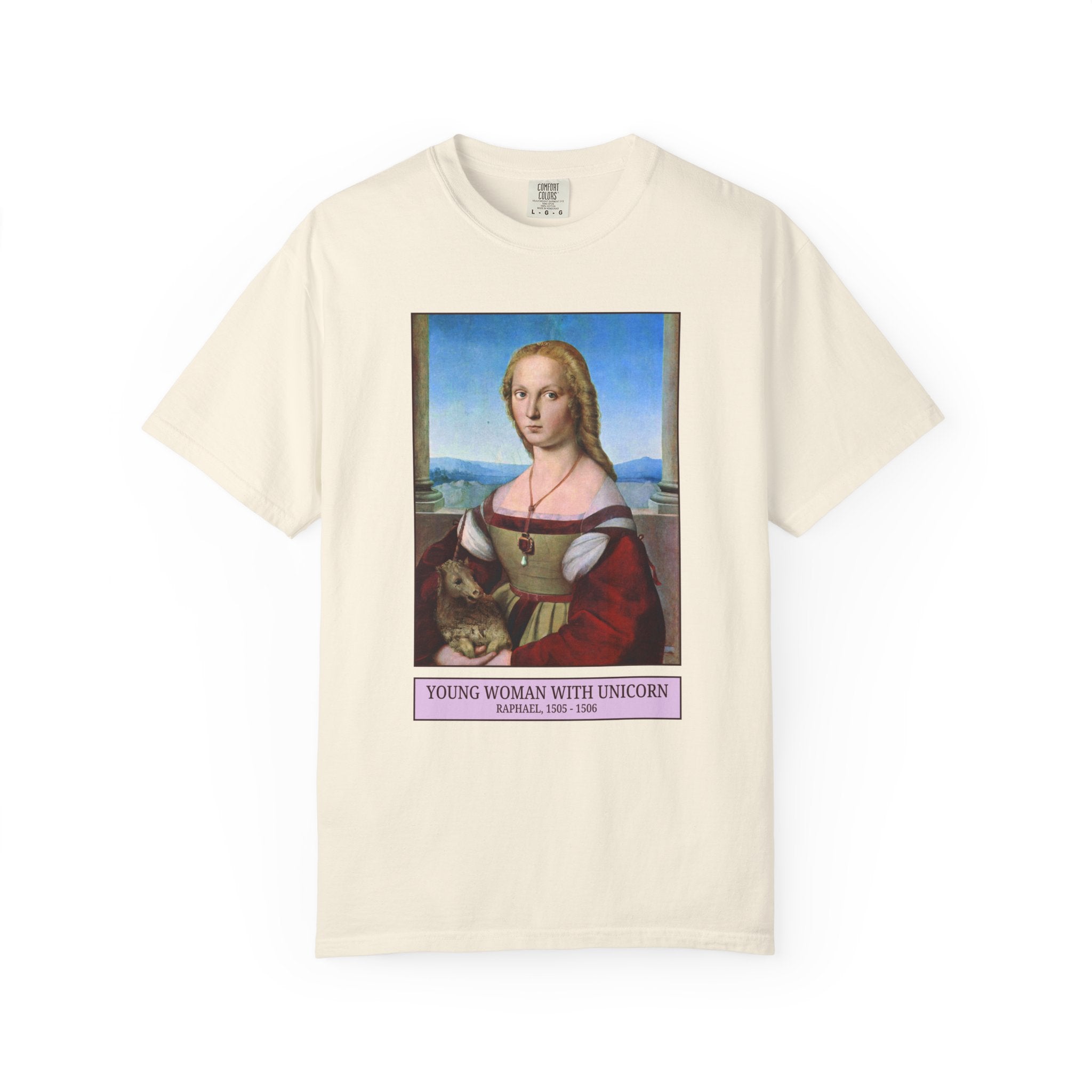 Young Woman with A Unicorn Art History Tee, Famous 16th Century Painting Painting by Raphael for Animal Lover, Humanities Professor Gift - Opal and June