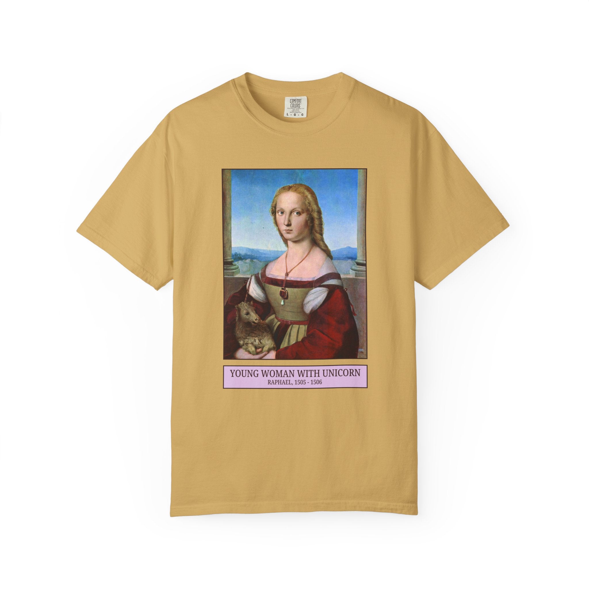 Young Woman with A Unicorn Art History Tee, Famous 16th Century Painting Painting by Raphael for Animal Lover, Humanities Professor Gift - Opal and June
