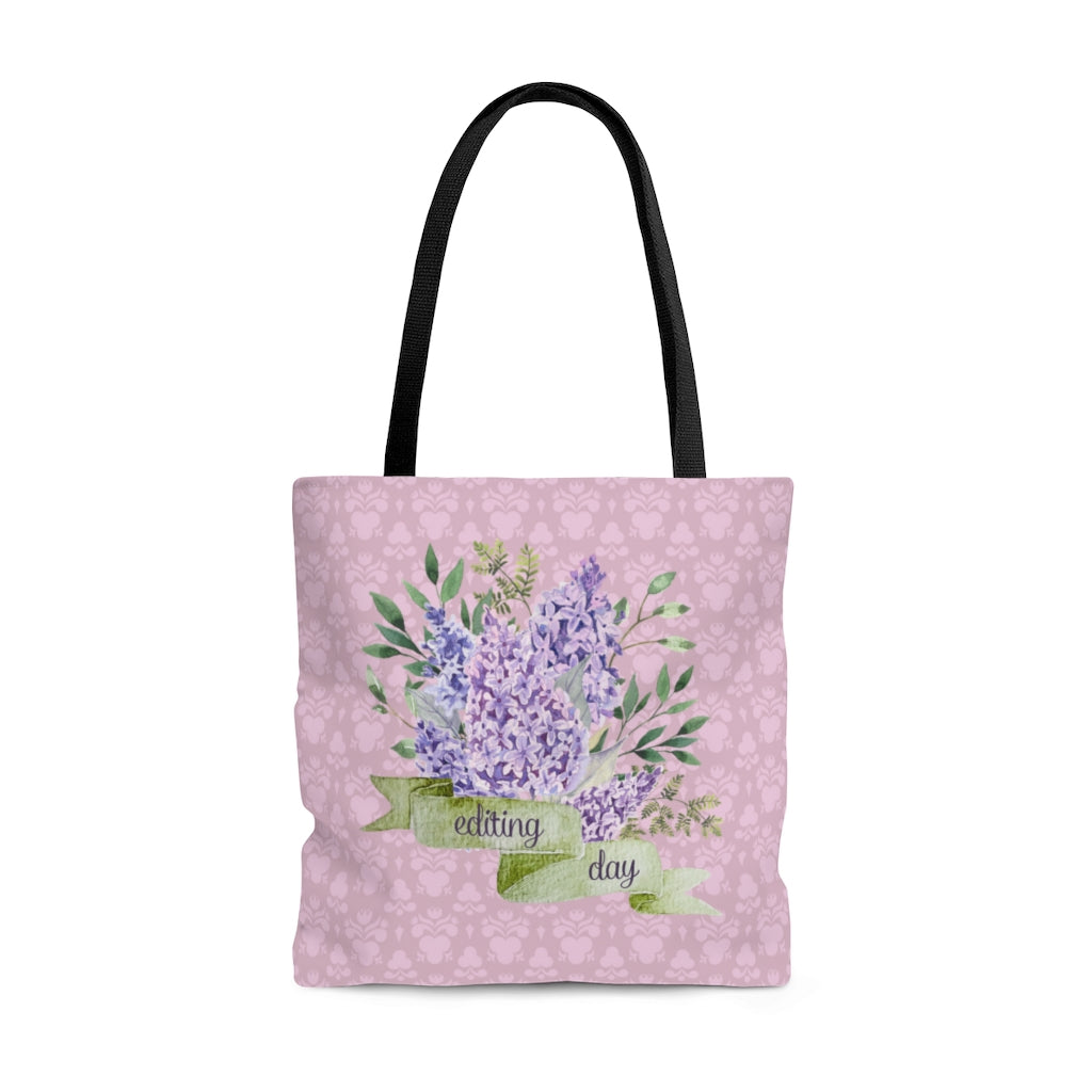 Photographer Gift for Her: Cute Pink Floral Tote for Editing Day