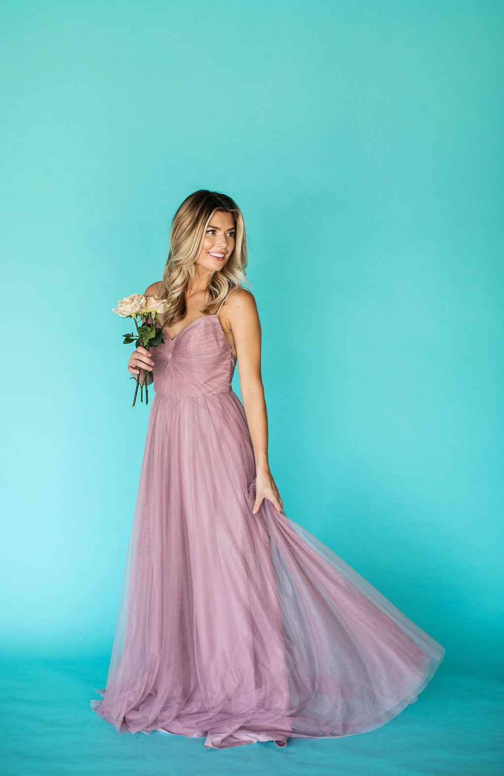 rental dresses for photography sessions: Sadie in Slate Blue