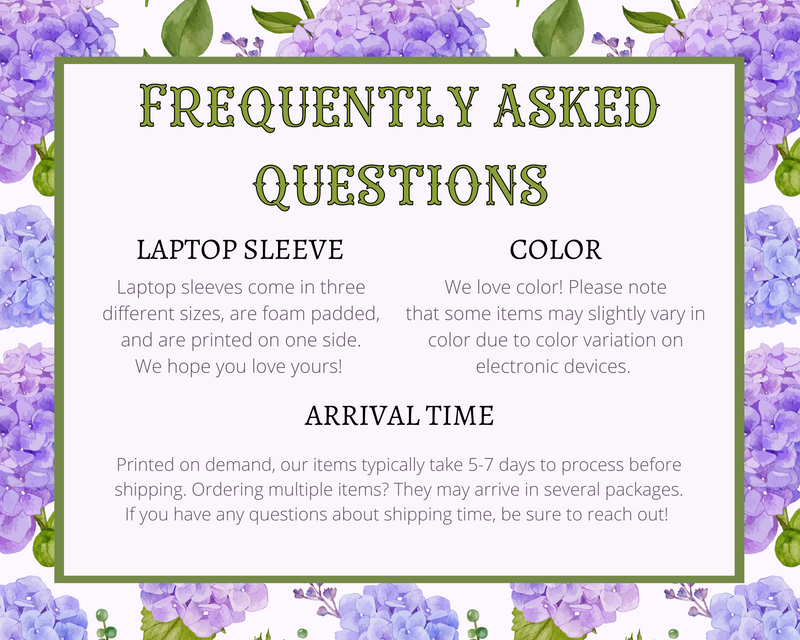 Retro Floral Laptop Sleeve: Always Editing Photos