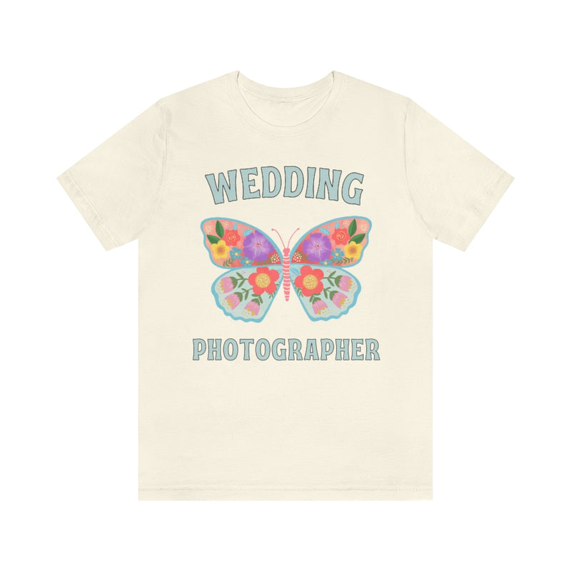 Wedding Photographer Tee Shirt: Retro Butterfly
